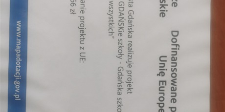 Powiększ grafikę: Tablica informacyjna - program Włączamy Gdańskie Szkoły