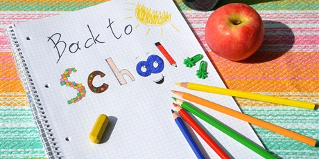 Powiększ grafikę: Zeszyt z napisem: Back to School